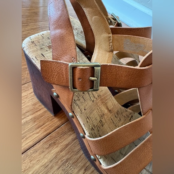 Korks Whitney Platform Strappy Sandals Women's Size 10 M Tan Brown - Picture 10 of 12
